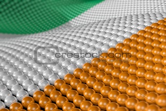 Wave of spheres in the colors of Ireland