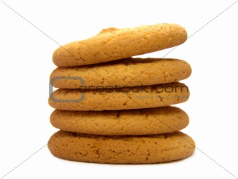 Delicious cookies isolated on a white background 