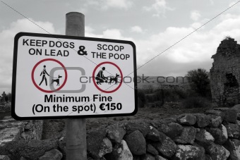 countryside scoop the poop sign