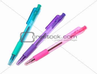Multicolored transparent pens