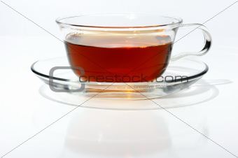 Black Tea in a glass cup