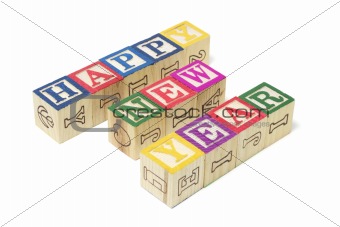 Alphabet Blocks - Happy New Year