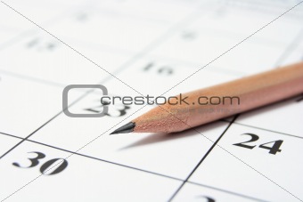 Pencil on Calendar