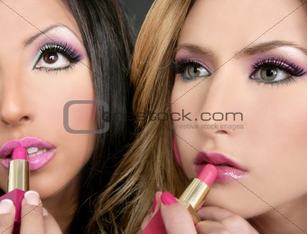 Lipstick fashion girls barbie doll makeup retro 1980s