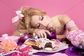 drunk party princess barbie pink fashion woman