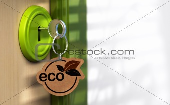 Eco building, green house, ecobuilding