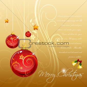abstract floral christmas card
