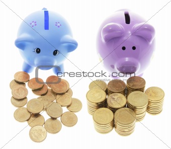 Piggy Banks with Coins