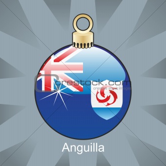 anguilla flag in christmas bulb shape