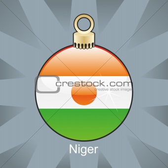 niger flag in christmas bulb shape