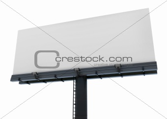 Blank isolated billboard
