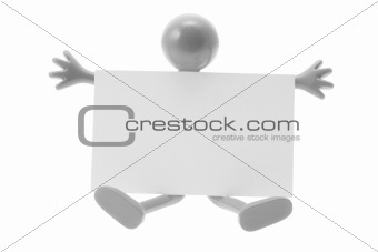 Rubber Figure with Blank Card