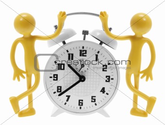 Alarm Clock and Miniature Figures