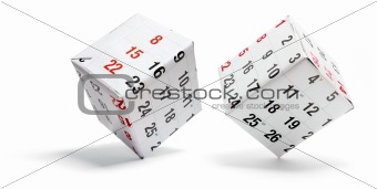 Boxes wrapped with Calendar Pages