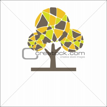card design with stylized trees and text. vector illustration 	card design with stylized trees. vector illustration