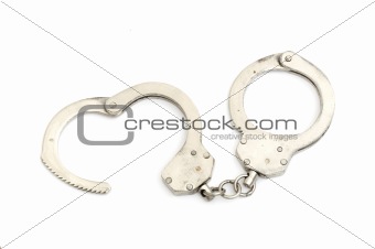 handcuffs are opened in the form of heart