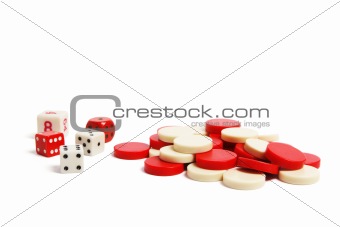 Dice and Backgammon Checkers