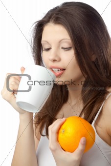 Woman With Orange