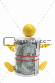 Miniature Figure with Banknotes