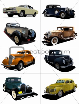 Eight  rarity cars 