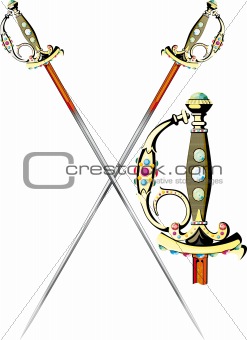 two crossed ceremonial sword
