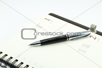 personal organizer with pen