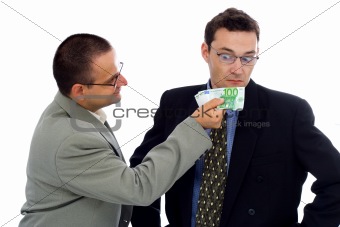 Businessman or politician bribe