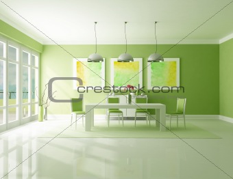 Green Dining room