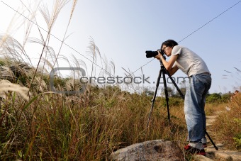 Photographer taking photo