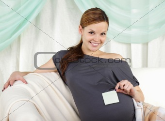 Young woman awaiting the birth of the baby.