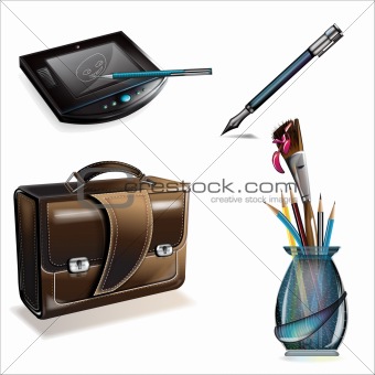 Set of office working tools