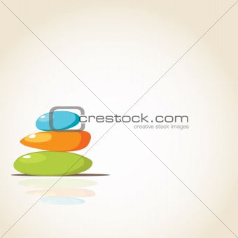 Colored spa stones background