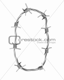Barbed wire alphabet, 0