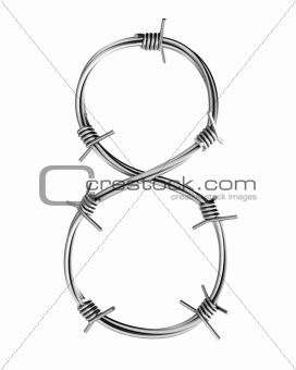 Barbed wire alphabet, 8