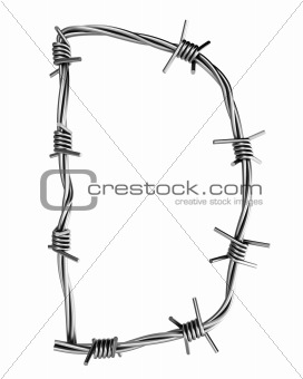 Barbed wire alphabet, D