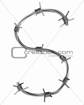 Barbed wire alphabet, S