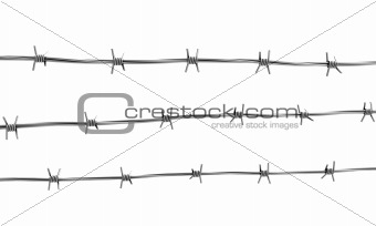 Barbed wire three lines 
