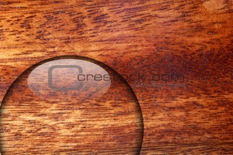 water drop on wood surface