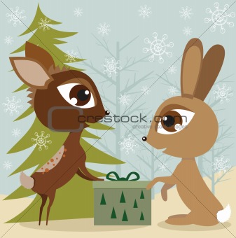 Rabbit and the deer