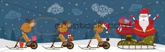 Santa with deers