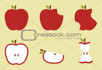 Red apple pattern illustration