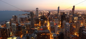 Chicago at twilight