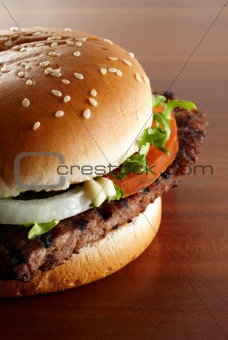 hamburger close-up