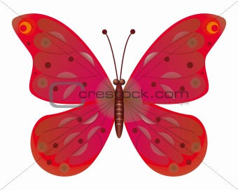 A beautiful green butterfly isolated.  EPS10 Vector