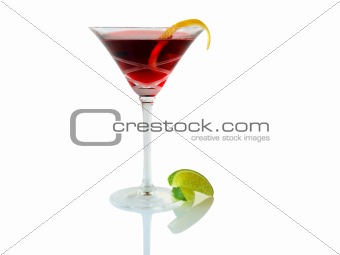 Red lime cocktail