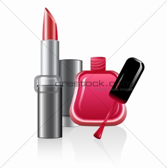 nail polish and lipstick