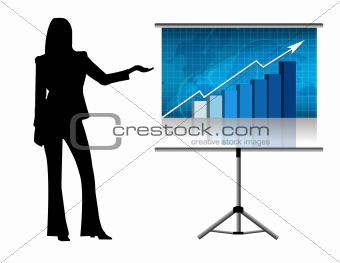 Female giving a presentation