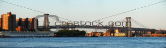 New York City Williamsburg Bridge panorama