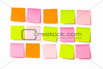 Reminder notes isolated on the white background