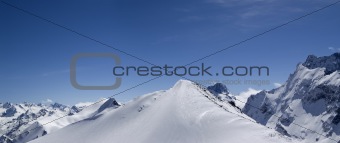 Panorama Caucasus Mountains, Dombay.